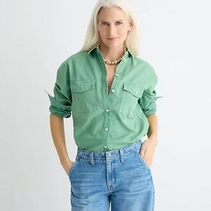 NWOT J. Crew Garment-dyed chambray shirt -Meadow - SOLD OUT!